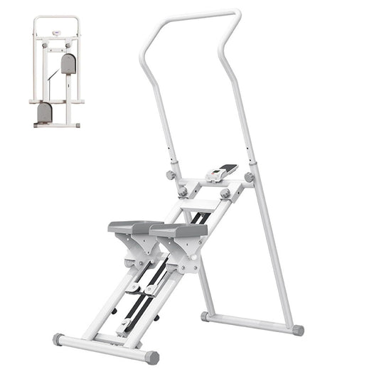 piudoiliy Vertical Climber Machine with LCD Monitor - Folding Full-Body Workout Stepper for Home Gym - Adjustable Stair Stepper with 3 Gear Height Settings