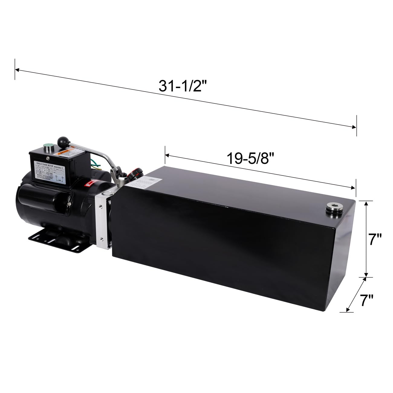 Heavy-Duty Hydraulic Power Unit for Car Lifts, AC 220V Single Phase, Replacement Pump for 2-Post & 4-Post Lifts, Auto Shop Equipment (Black, 14 Quart)
