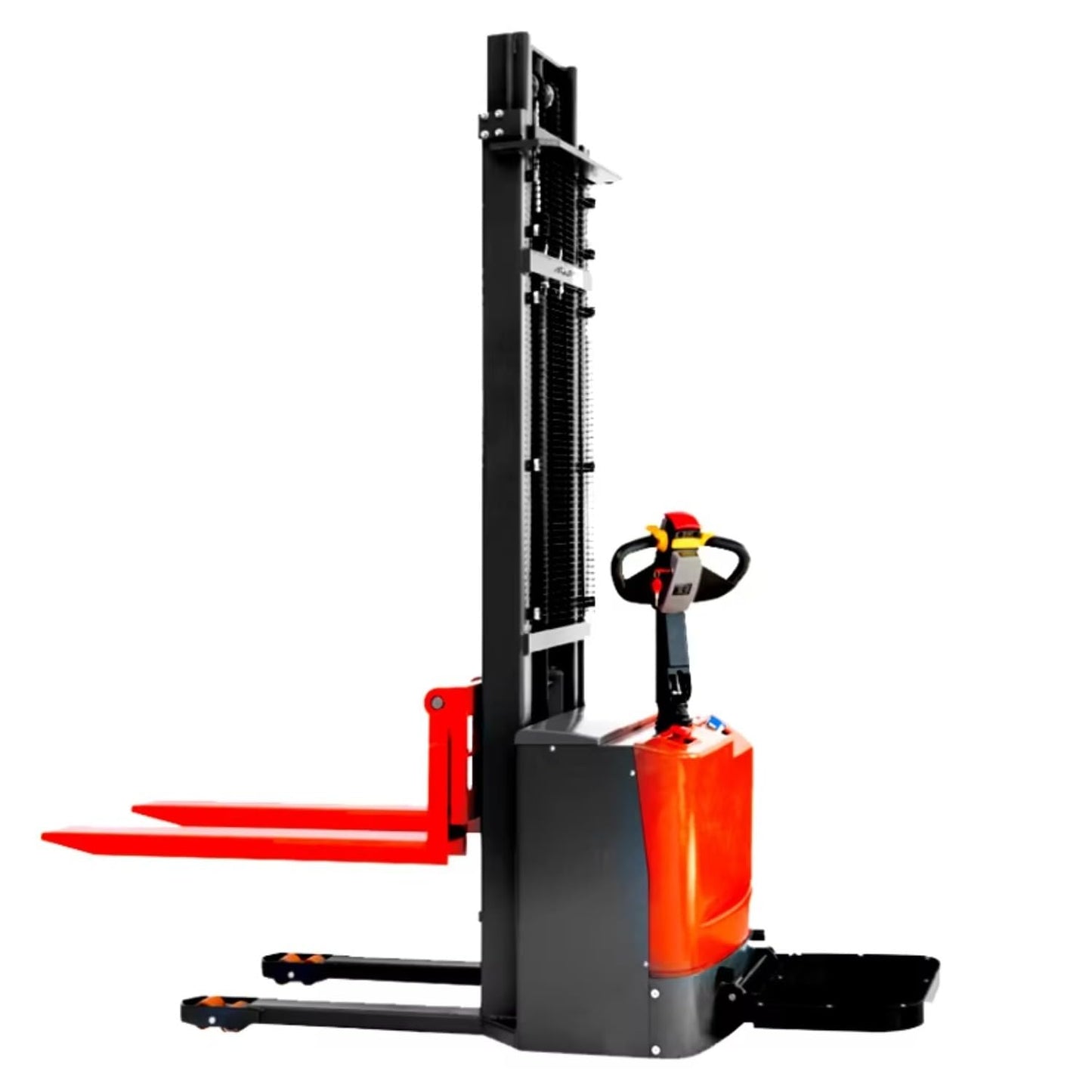 2 Ton Electric Walk-Behind Stacker, 4500mm Lift Height Material Handling Fork Truck for Warehouse