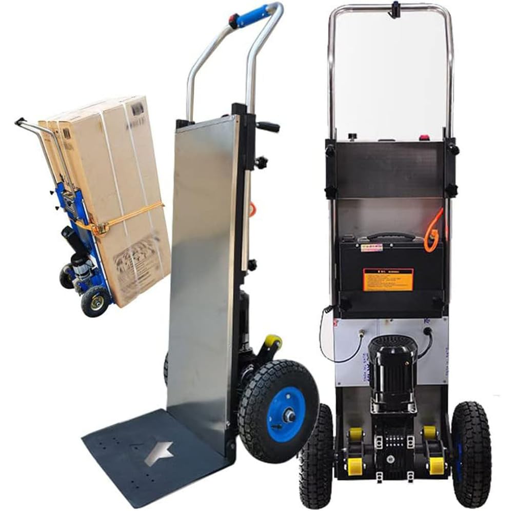 Electric Stair Climber - Heavy-Duty Motorized Dolly with 1200W Motor for Effortless Transport on Straight & Curved Stairs