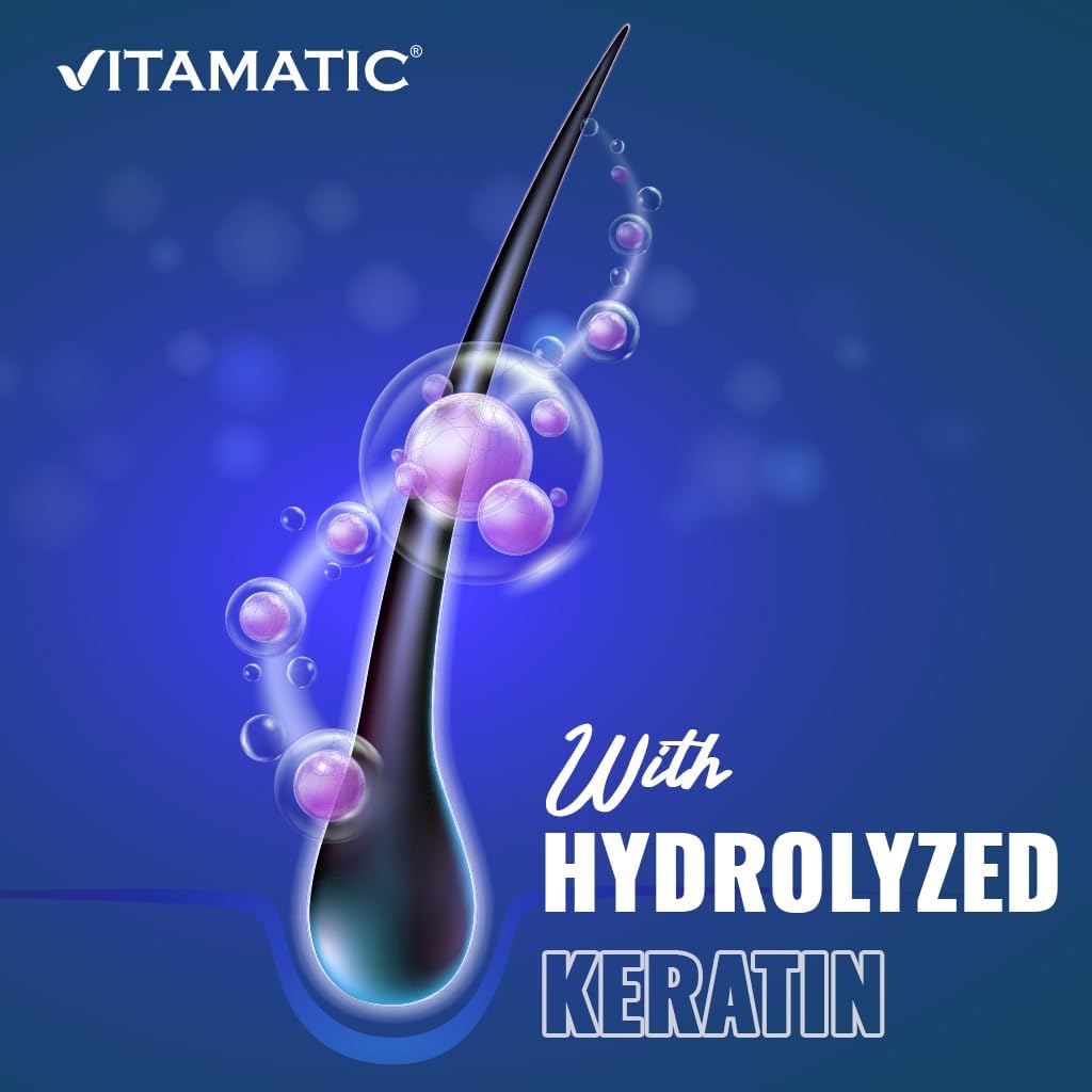 Vitamatic High Potency Biotin 20000 mcg (20mg) with Keratin 100mg - 120 Tablets - Biotin Supplements for Healthy Hair Skin & Nails for Adults (120 Count (Pack of 1))
