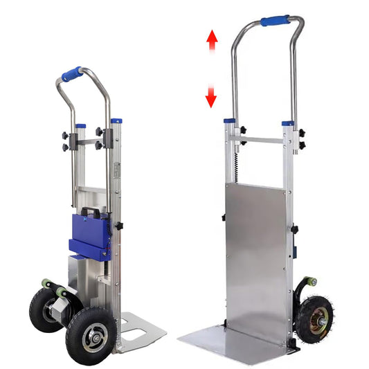 HITUGU Electric Stair Climbing Hand Trucks Dolly Cart, 440lb Load Capacity Heavy Duty Stair Climbing Cart Aluminum Powered Stair Climbing Hand Truck with Extensible Handle