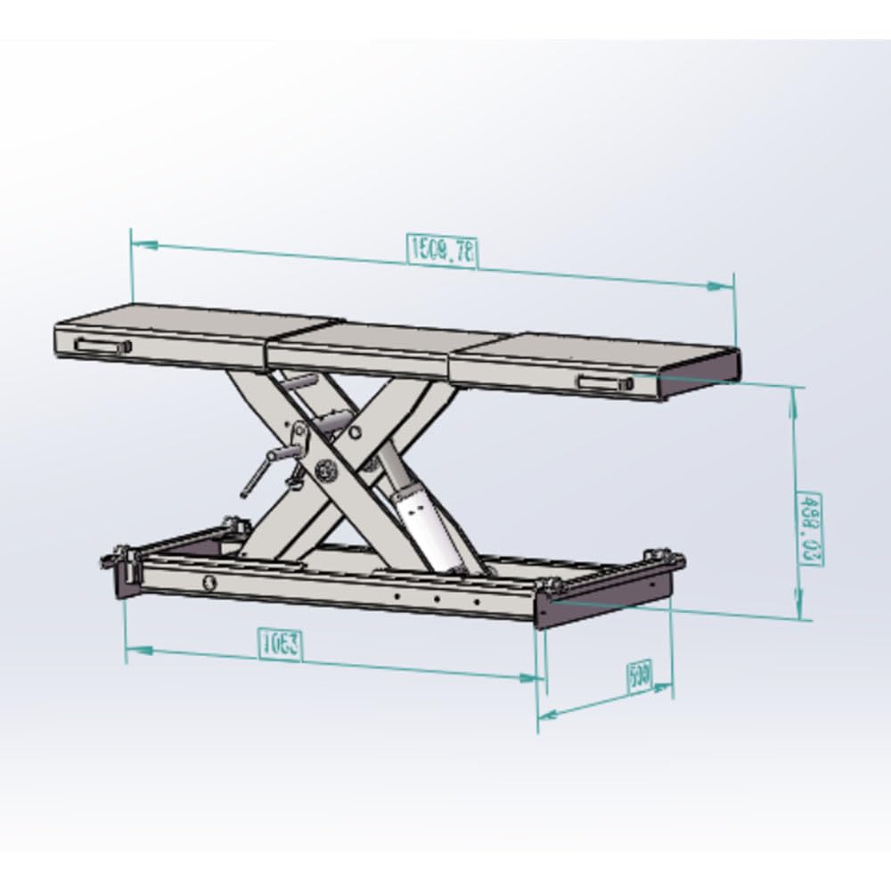 KATOOL Rolling Jack Bridge Jack for KT-4H110/4H850 Four Post Lifts with 5000Lbs Lifting Capacity