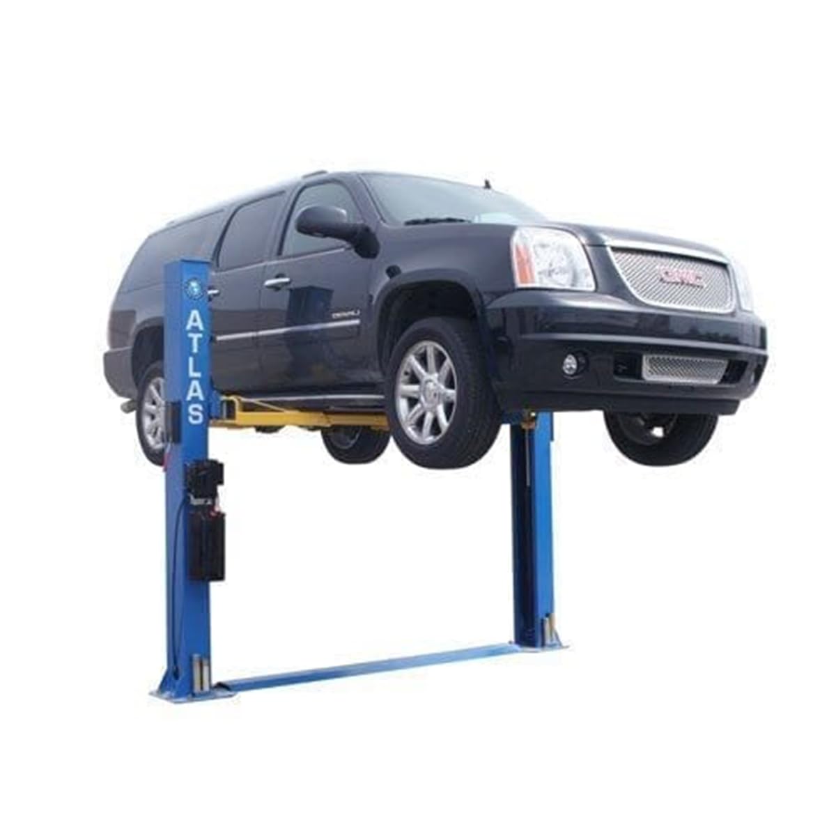 Atlas Automotive Equipment BP8000 2-Post Vehicle Lift, Baseplate, Open-top Style, 10” Minimum Ceiling Height, 8,000lb, 3-Stage Symmetric Arms, 12pcs Truck Adapter Set, for Low Ceiling DIY/Hobbyists