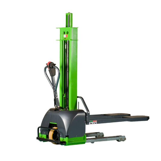 High Lift Electric Pallet Stacker, Manual and Mobile Hydraulic Stackers, Compact Stack Truck for Warehouse, Factory, Supermarket, Logistics, and Small Space Material Handling