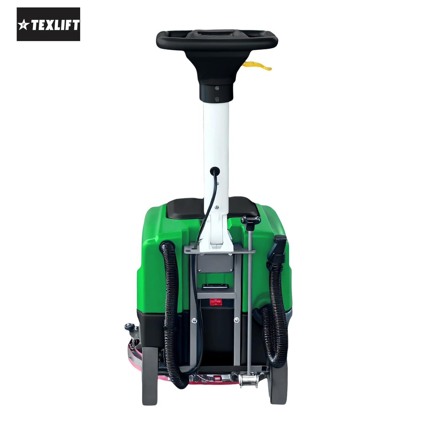 Walk-Behind Commercial Floor Scrubber Machine, 16″ Cleaning Width, Battery Powered Scrubber Dryer with 9 Gal Tank for Warehouse, Retail & Facility Cleaning (US-TX-SC16)