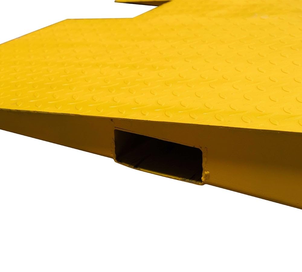 Mytee Products 49"x86" Heavy Duty Shipping Container Loading Ramps, 14,000 Lbs Capacity - Forklift Compatible Cargo Container Ramp for Loading & Unloading - Made with HD 10 Gauge Steel