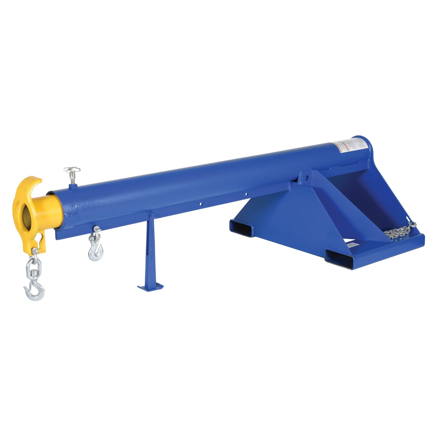 Vestil LM-1T-4-30 Steel Telescoping Lift Boom 30 In. Fork Pocket Center 4,000 Lb. Capacity Blue and Yellow
