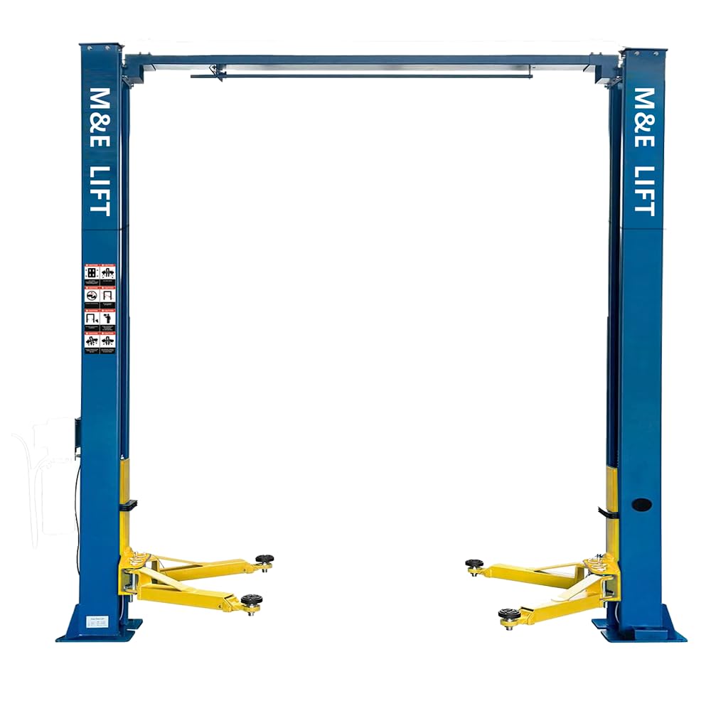 ME 9000lbs 110v 2 Post Lift Max. Lifting Height 74.8" 2 Post Car Lift Auto Lift Clearfloor Lifts Car Hoist for Home Shop Garage(ME-M90-110V)