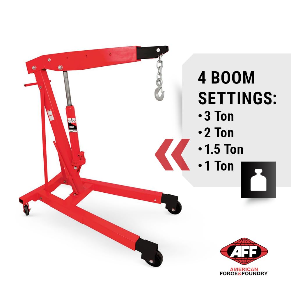 AFF 3 Ton Engine Crane - Hydraulic Engine Hoist - Heavy Duty