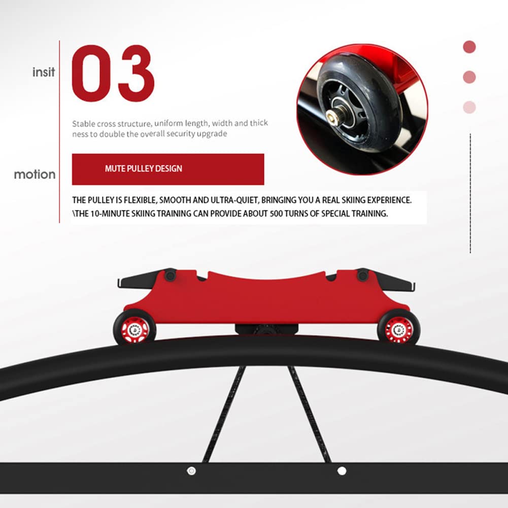 Ski Trainer Machine Elliptical Cross Trainer Cardio Exercise Equipment Accurate Simulation of Skiing Indoor Exercise Machine for Hockey Ice Skating Tennis Skiin