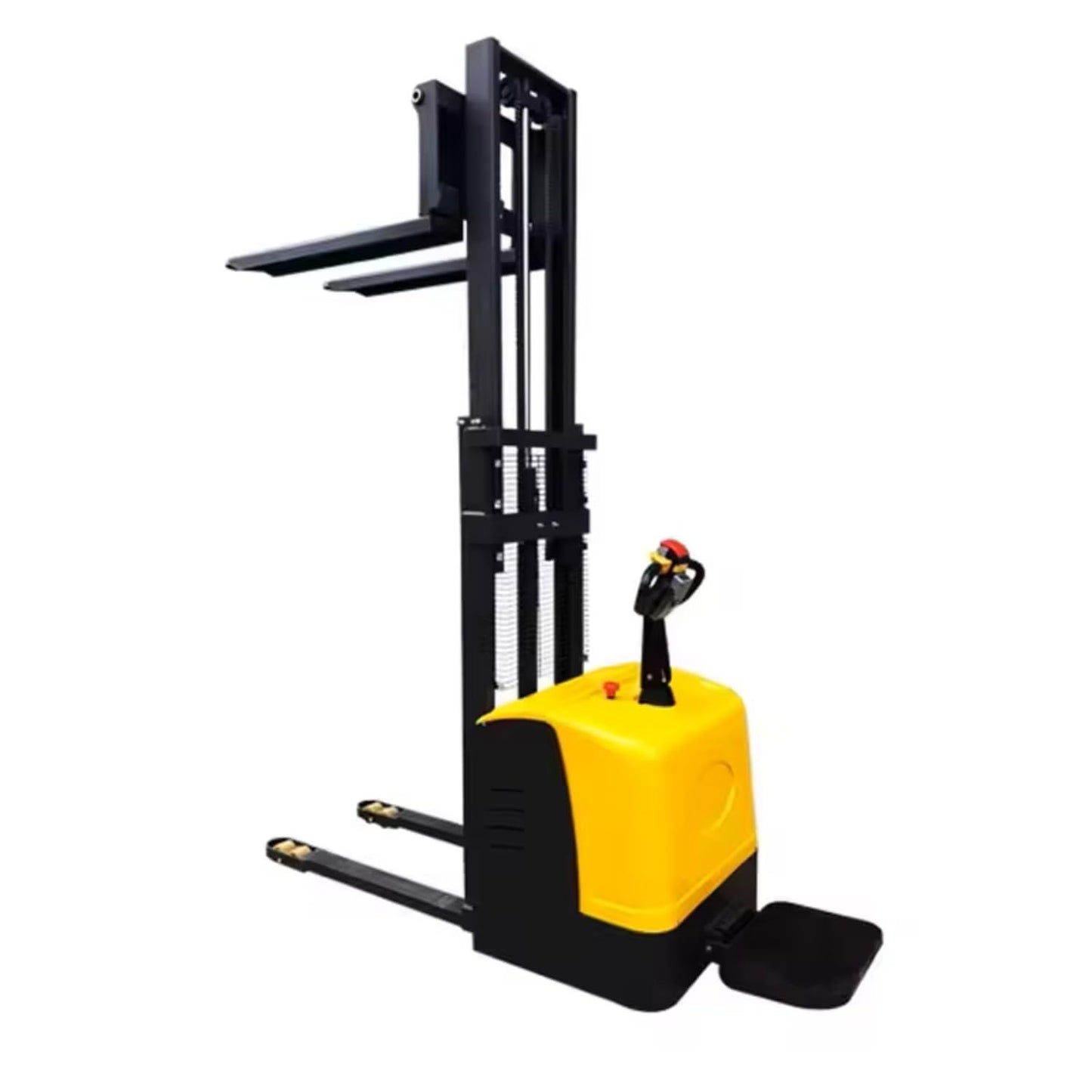 2 Ton Electric Walk-Behind Stacker, 4500mm Lift Height Material Handling Fork Truck for Warehouse