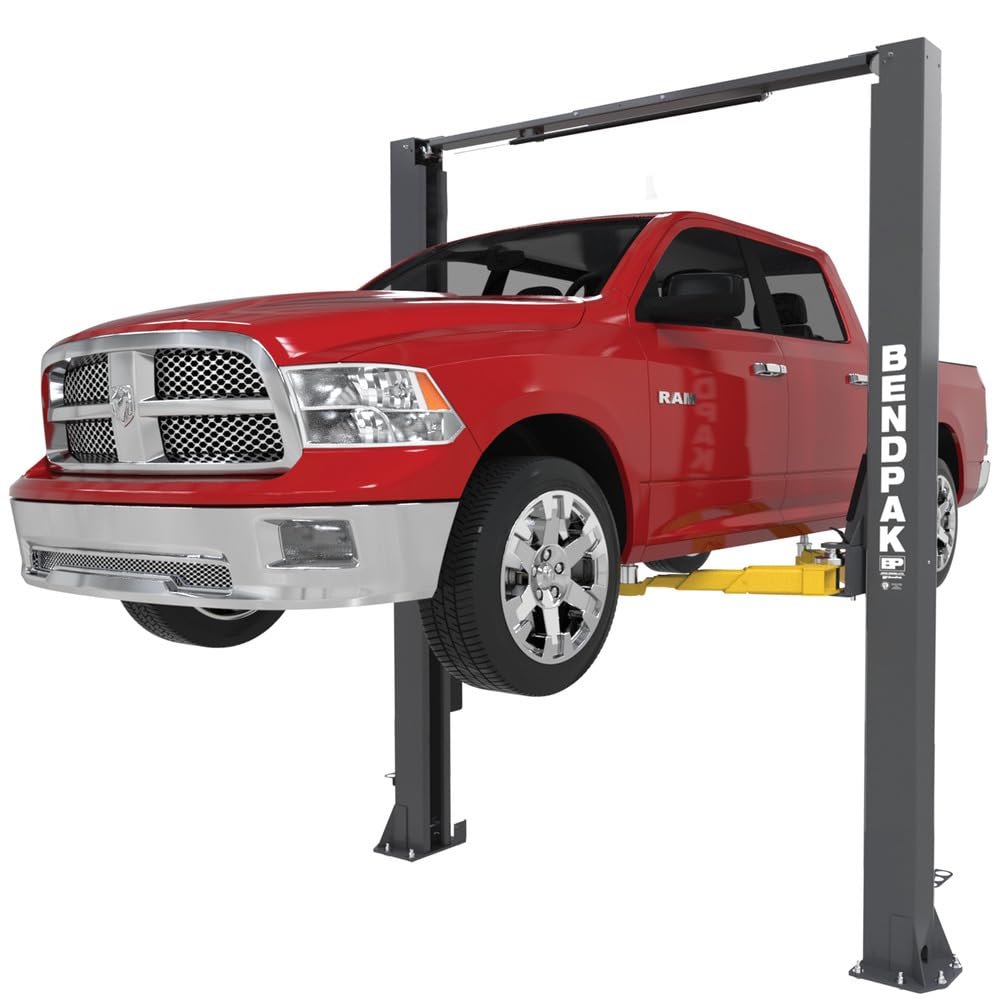 BendPak 10APX - 10,000lb Capacity 2 Post Adaptable Clearfloor/Adjustable Width/Screw Pads/High Rise Truck/SUV/Car/Vehicle/Auto Lift- Home/Garage/Shop/Mechanic