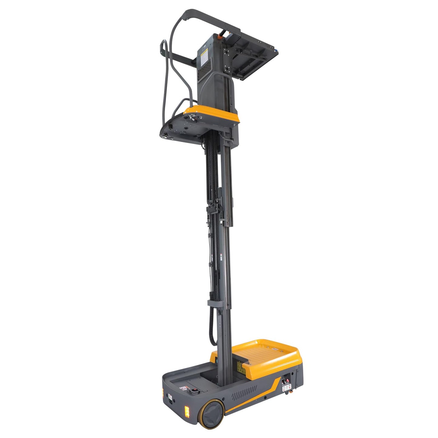 APOLLOLIFT Electric Mini Order Picker Self Propelled Lift Truck 197" Reachable Height, 330lbs Capacity, 118" Lifting Height for Warehouse Supermarket