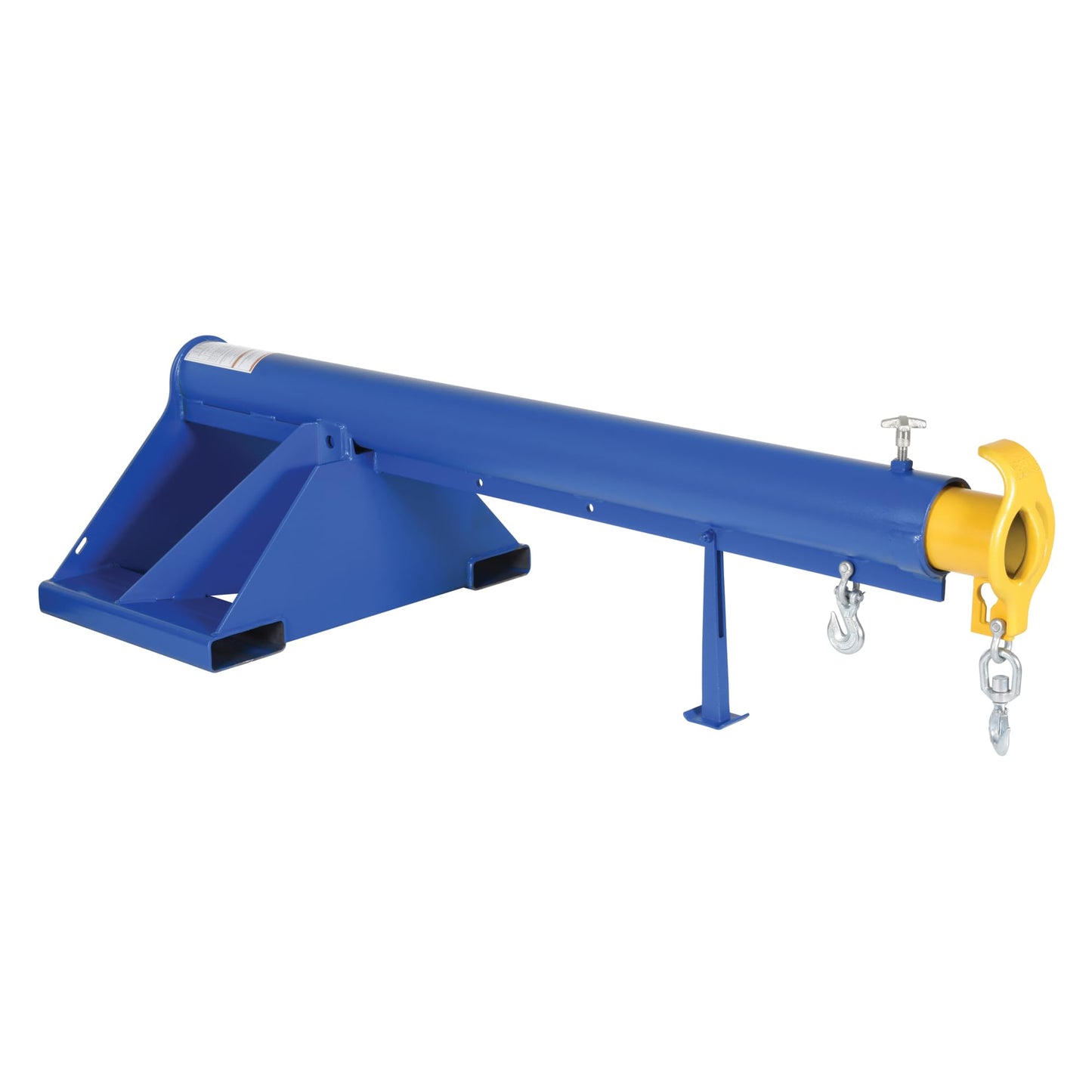 Vestil LM-1T-4-30 Steel Telescoping Lift Boom 30 In. Fork Pocket Center 4,000 Lb. Capacity Blue and Yellow