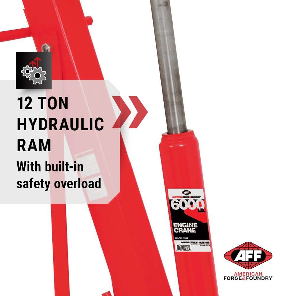 AFF 3 Ton Engine Crane - Hydraulic Engine Hoist - Heavy Duty