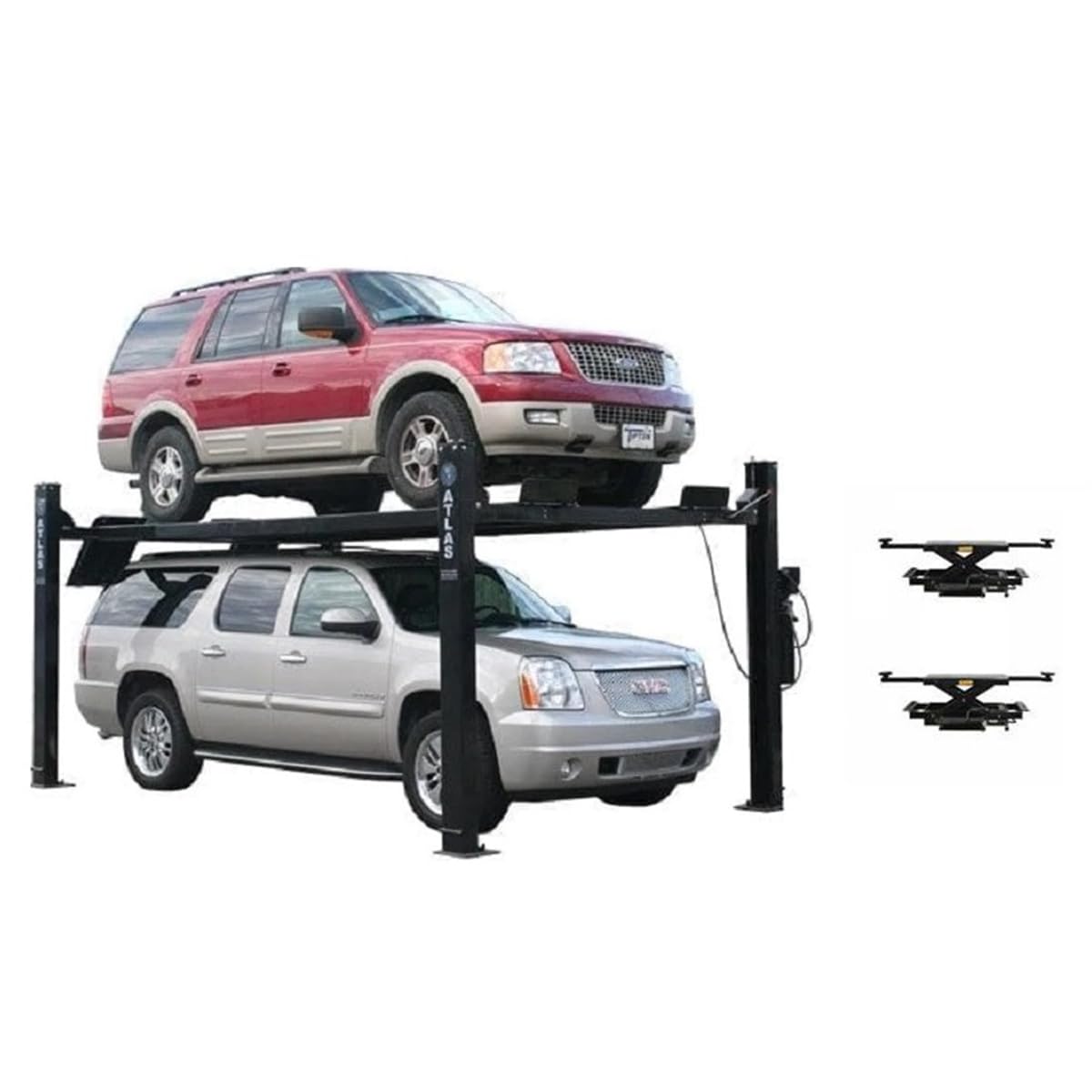 ATLAS Automotive Equipment PRO9000 4 Post Lift + RJ35 Sliding Jacks Combo