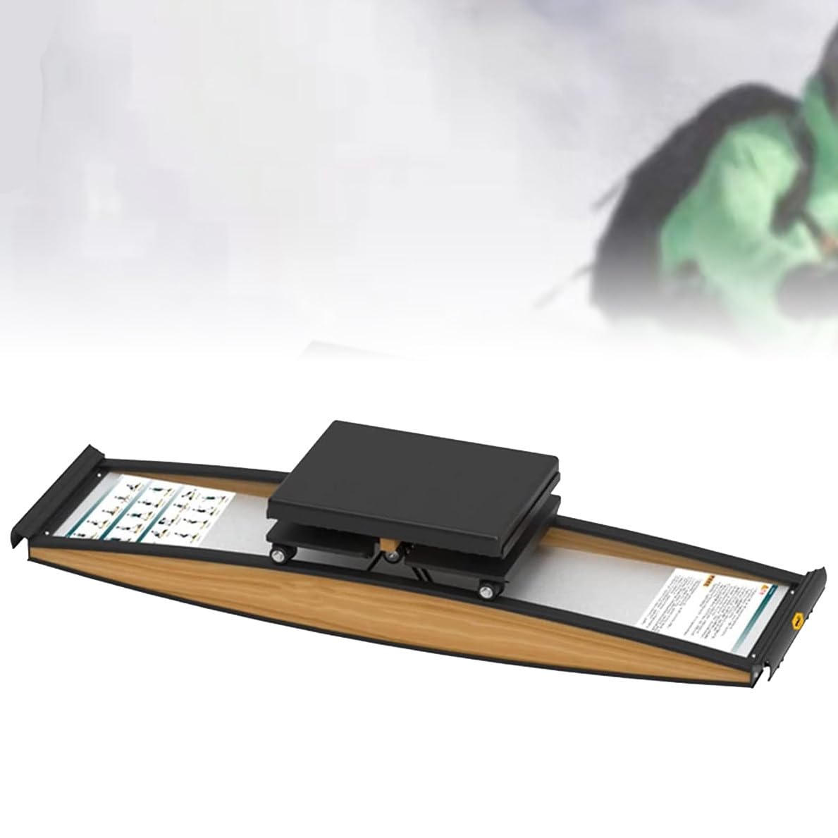 Ski Training Device, Snowboard, Home Ski Machines, Indoor Simulation Ski Rowing Aerobic Equipment, Suitable for 3D Cross Trainer