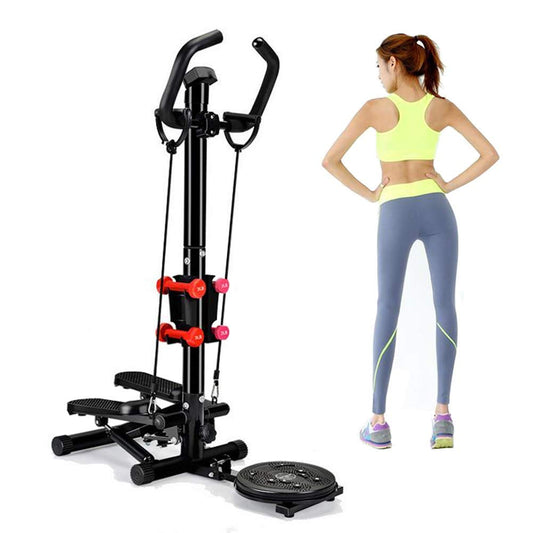 Stepper,Home Fitness Machine - Stair Swing Legs Trainer Machine with Wireless Training Computer and Handrail - Up-Down for Beginners and Advanced Users