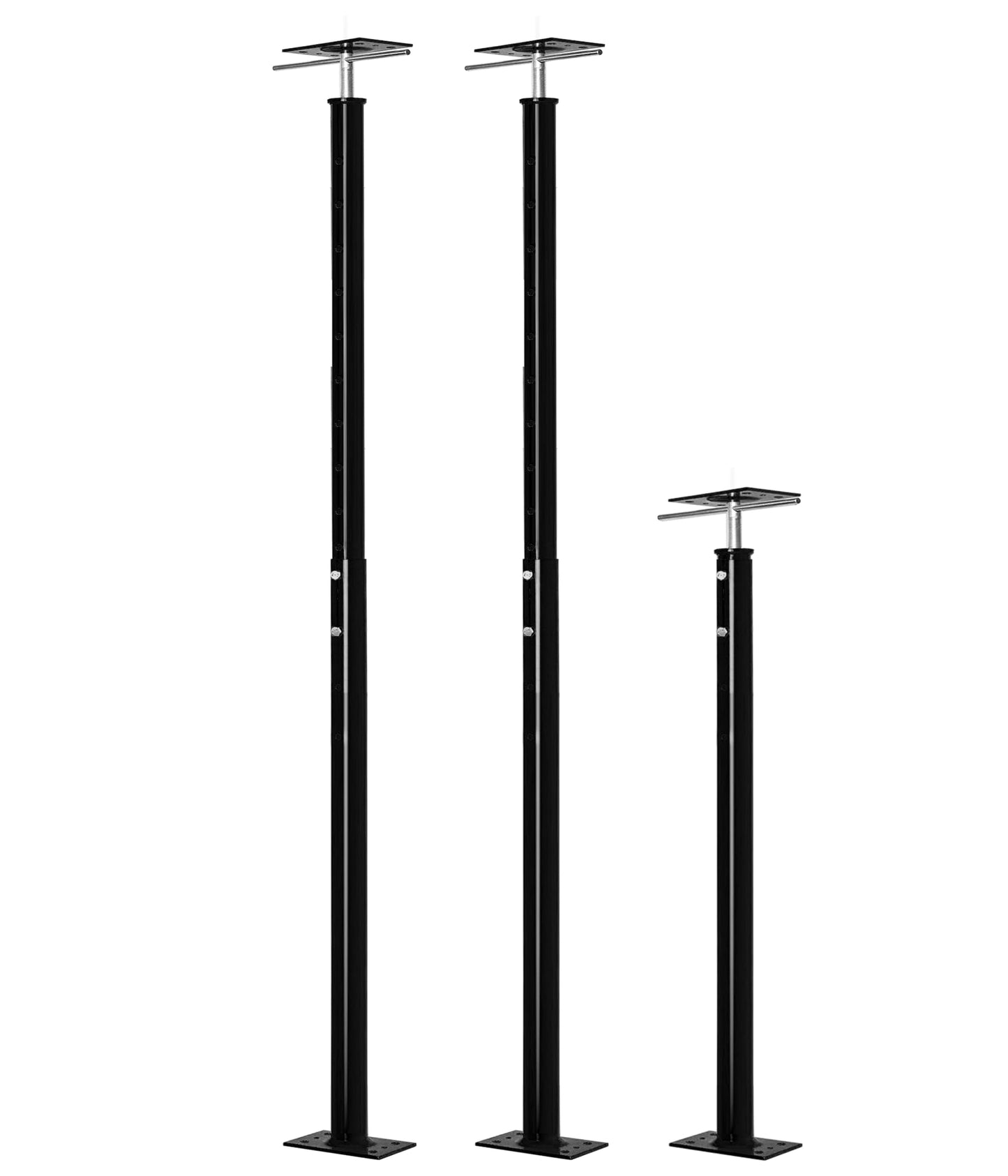 2 Pack Heavy Duty Floor Jack Post 31" to 63" Adjustable Support Pole Jack | 18,000 lbs Load Capacity | Basement Jack for Leveling, Foundation Repair, Crawl Space & Deck Support | Swivel Top Plate