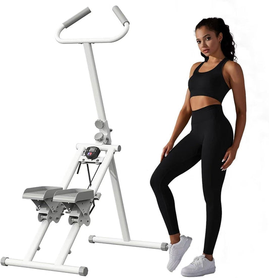 Folding Vertical Cardio Climber Machine - Full Body Workout Equipment for Home Gym, Compact Stair Stepper for Space Saving Fitness