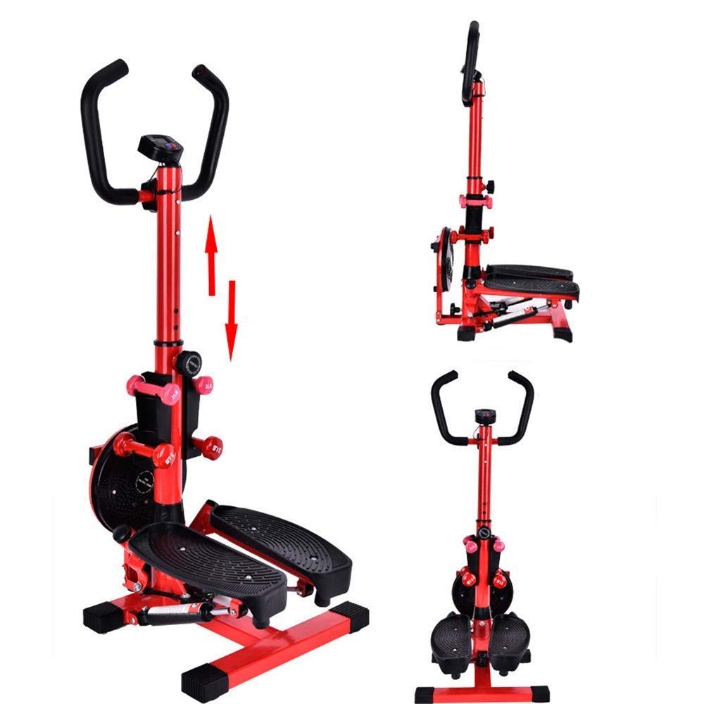 Step Fitness Machines, Steppers for Exercise Stair Stepper Twister 2 in 1 Step Machine Fitness Exercise Workout with Handle Bar and LCD Display Cardio Trainer Stair Climber