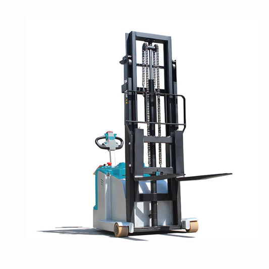 High Lift Warehouse Pallet Stacker, Electric and Manual Mobile Hydraulic Stackers, Compact Stack Truck for Supermarket, Factory, Logistics, and Small Space Material Handling