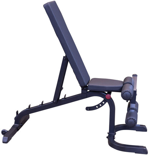 Body Solid (GFID31B) Adjustable Flat Incline Decline Bench for Weight Lifting, Heavy Duty Workout Commercial and Home Gym Equipment for Smith Machines, Power Racks and Multi- Press Racks
