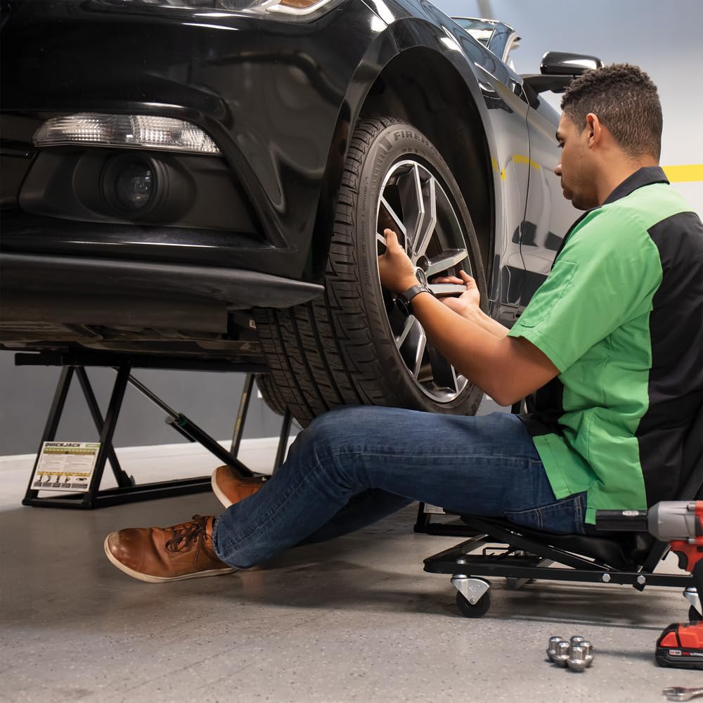 QuickJack BL-3500SLX Portable Car Lift - 3,500-lbs. Capacity, Designed for Small Wheelbase Vehicles, Perfect for Auto Repair in Garage, Shop or Home Use