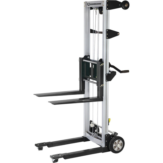 Strongway Hand Winch Stacker - 500-Lb. Capacity