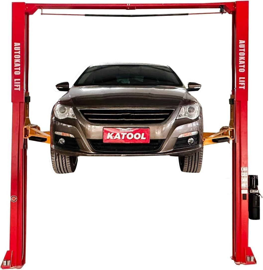 AK-M120 2 Post Lift Auto/Car Turck Hoist with 12000Lbs Lifting Capacity Shop Garage Equipment (Extra Height 167 Inch/4.235 M) (RED)