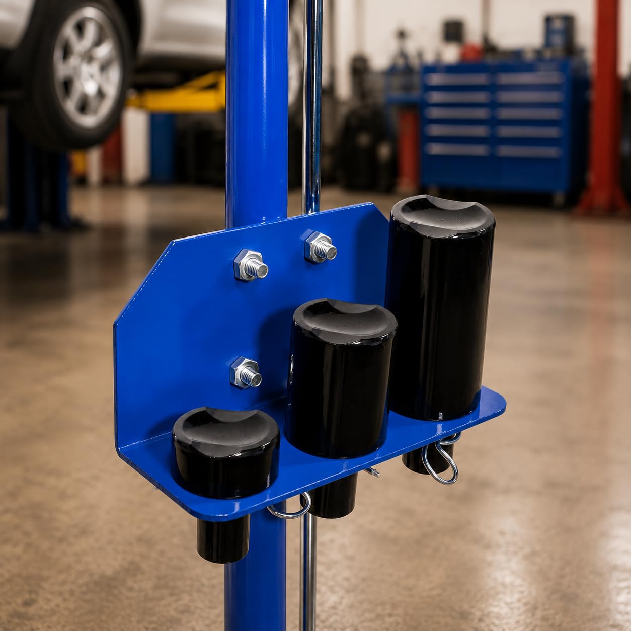 Stark USA 22 Ton Hydraulic Floor Jack Air-Operated Axle Bottle Jack with (4) Extension Saddle Set Built-in Wheels, Blue