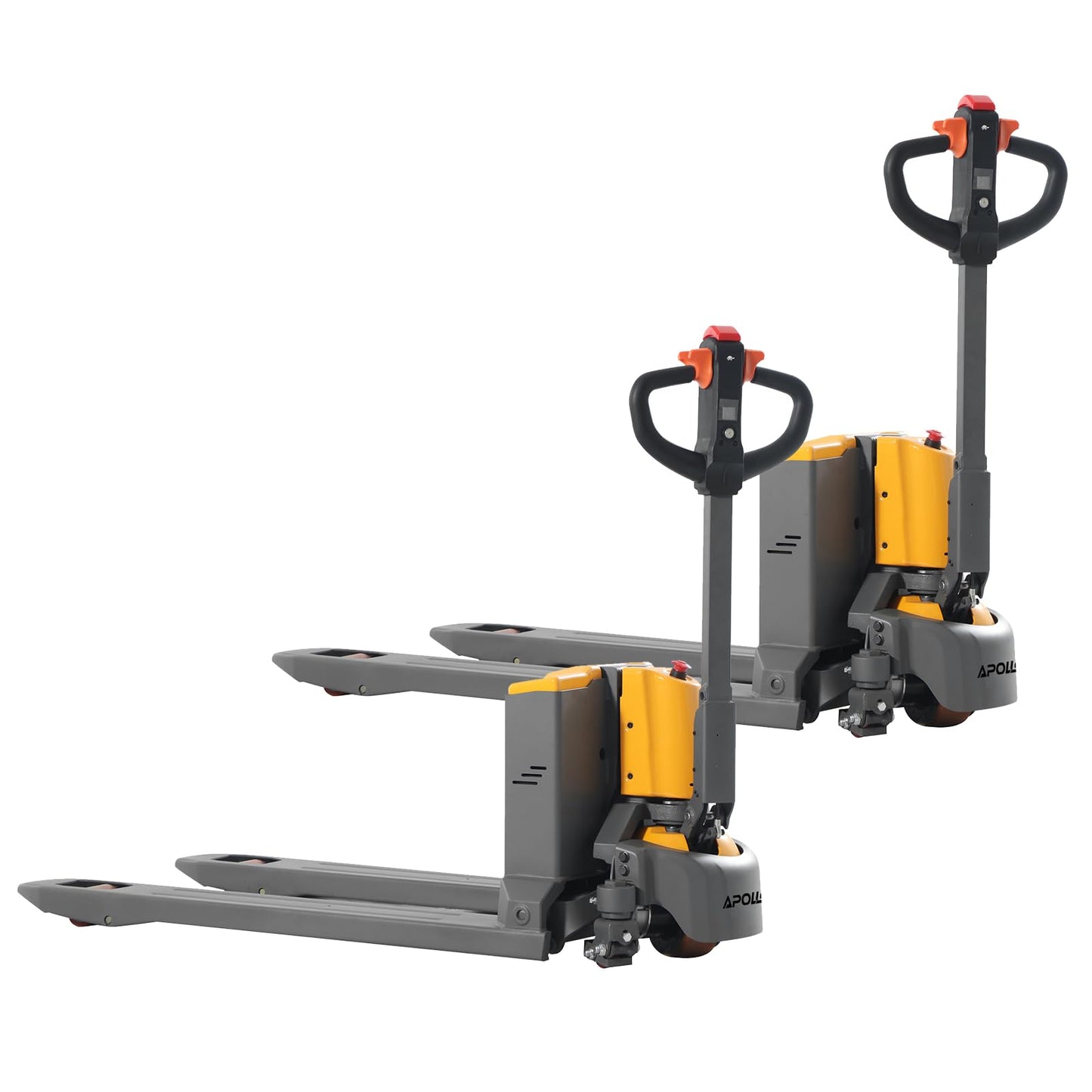 Apollo Full Electric Pallet Truck Lithium Power Pallet Jack Truck 3300 lbs Capacity 48" Lx27 W Forks for Material Handling, with Strong Torque Motor, 2 PC