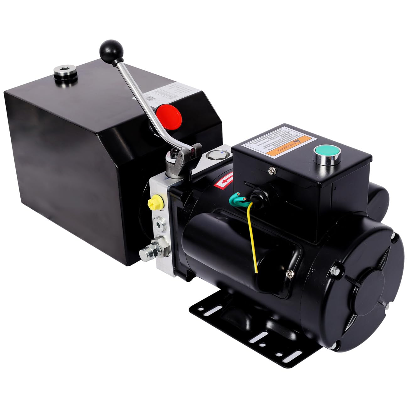 Heavy-Duty Hydraulic Power Unit for Car Lifts, AC 220V Single Phase, Replacement Pump for 2-Post & 4-Post Lifts, Auto Shop Equipment (Black, 6 Quart)