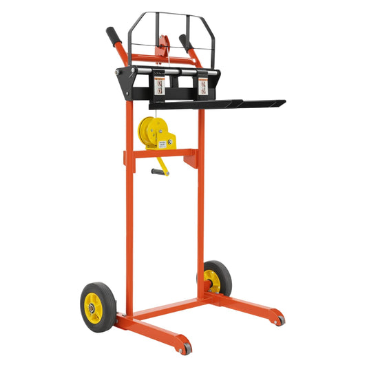 GUIAFUHYE Material Lift Stacker,Hydraulic Material Lift Pallet Truck 330 lbs Manual Winch Stacker 40" Max Lift Height, Lift Table Cart (40 in)