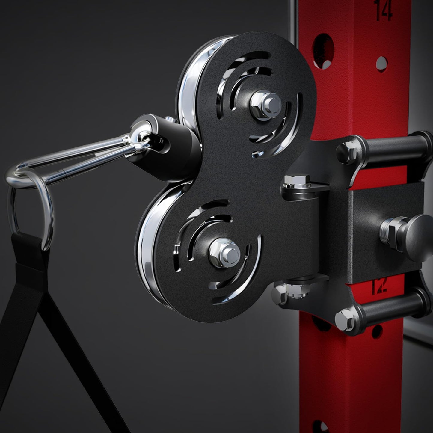 RitFit M2 Smith Machine with with Cable Crossover System, 3D Functional Trainer & Power Cage, 16 Adjustment Holes, 6 Storage Pegs for Full-Body Home Gym(M2-3D Red)
