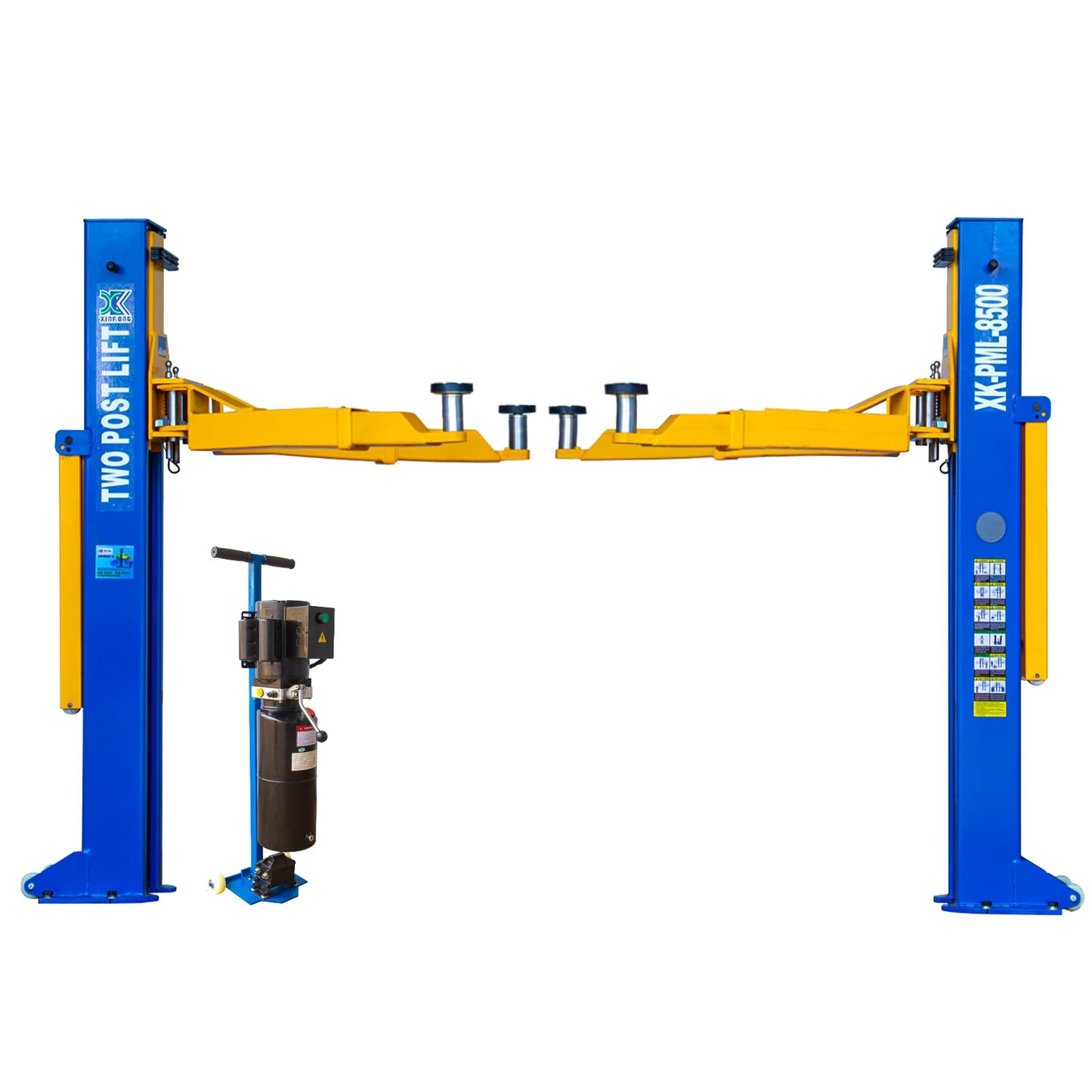XK-PML-8500 Manual-Lock 2 Post Car Lift for Home Garage Mobile 8500 lbs with 36 Months Parts Replacement