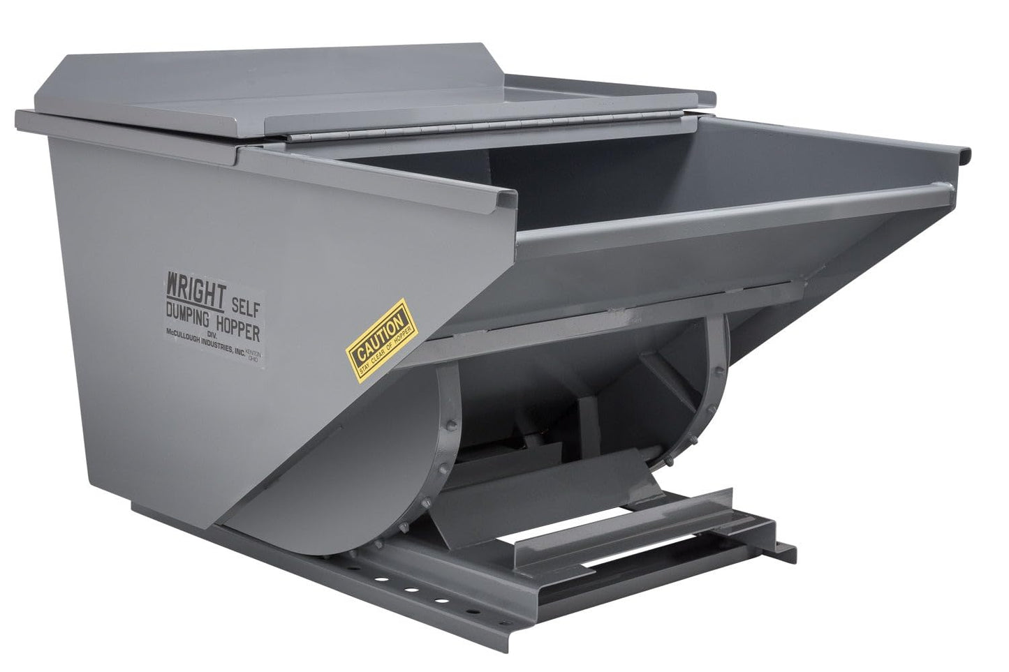 1.5 Yard Dumping Hopper for Forklifts – 1.5 Cubic Yard Steel Self-Dumping Hopper, 4000 lb Capacity, Heavy Duty Forklift Waste & Material Handling Hopper