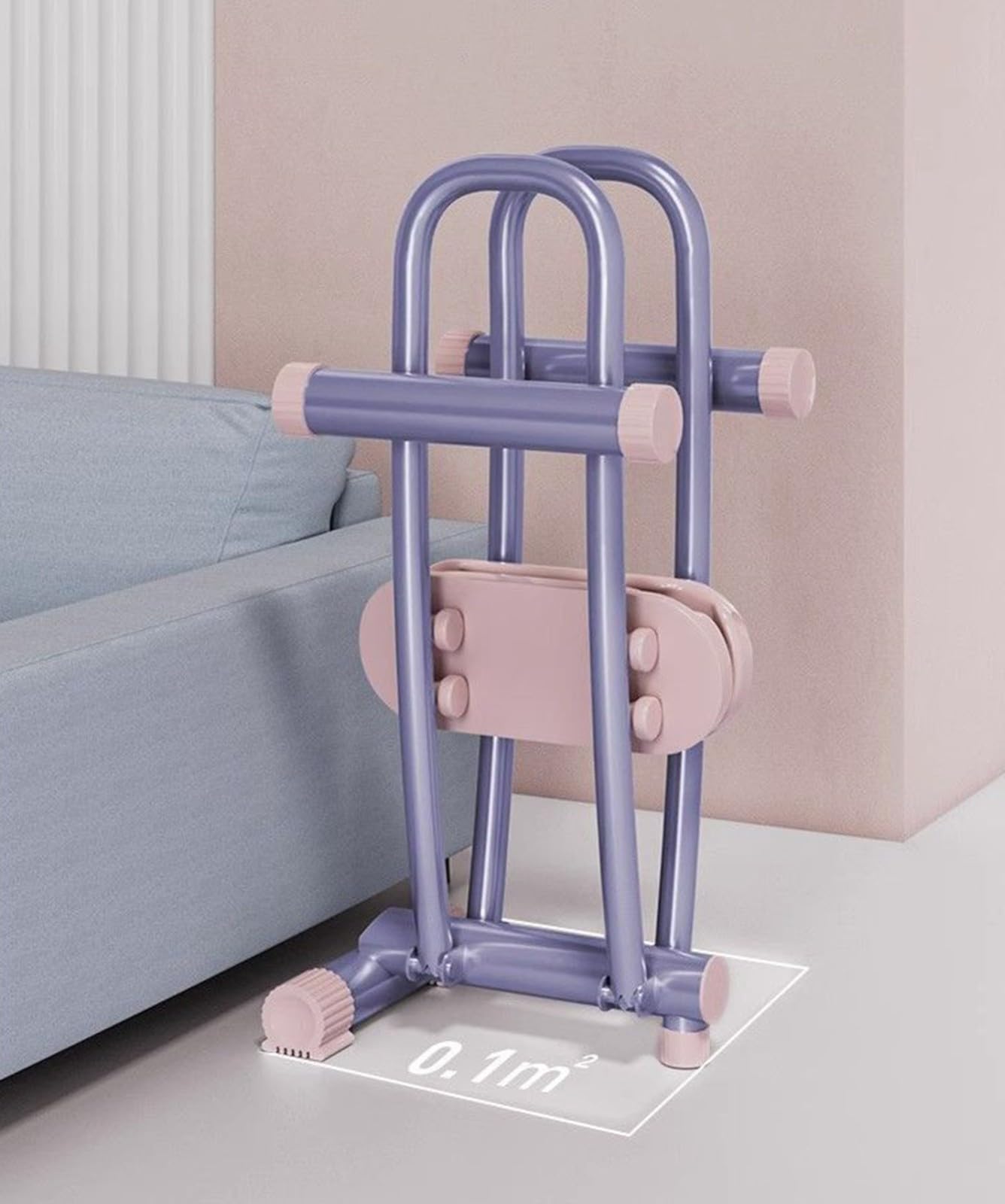 Leg Training Machine Sculpt and Strengthen Ski Machine for Postpartum Leg Slimming, Pelvic Floor, and Home Fitness (Pink Purple )
