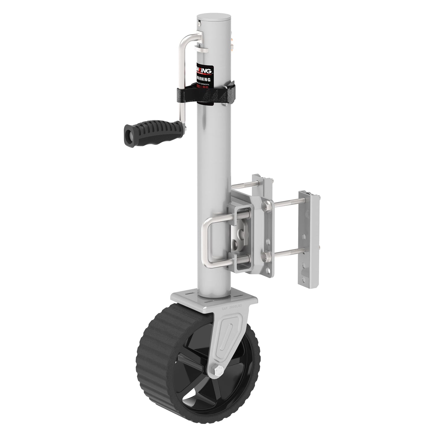 TOWKING 8-inch Wheel Trailer Jack, 13" Vertical Movement, 2000 lbs, for RV, Boat, Trailer and More