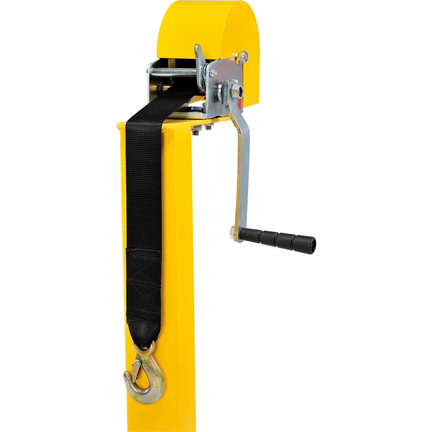 Global Industrial Forklift Battery Transfer Platform, 4000 Lbs Platform Capacity, 1000 Lbs Winch Capacity, 40" L x 28" W Deck, Steel Construction, Yellow