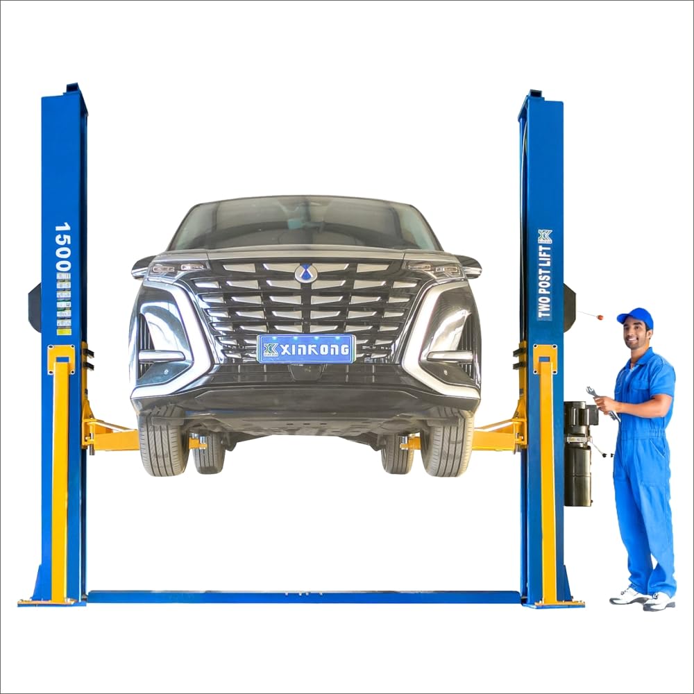 XK-1500 Two Post Auto Lift 3+3 Enhanced Lifting Arm Capacity 15000 Lbs Car Lift Truck Hoist with 36 Months Parts Replacement