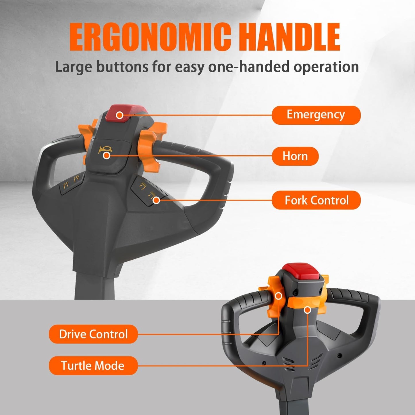 Tory Carrier Full Electric Pallet Stacker, Powered Forklift 3300 lbs Capacity, 130 inch Max. Lifting Height, Straddle Legs & Forks Material Lifts, Gel Battery Pallet Lift for Narrow Spaces