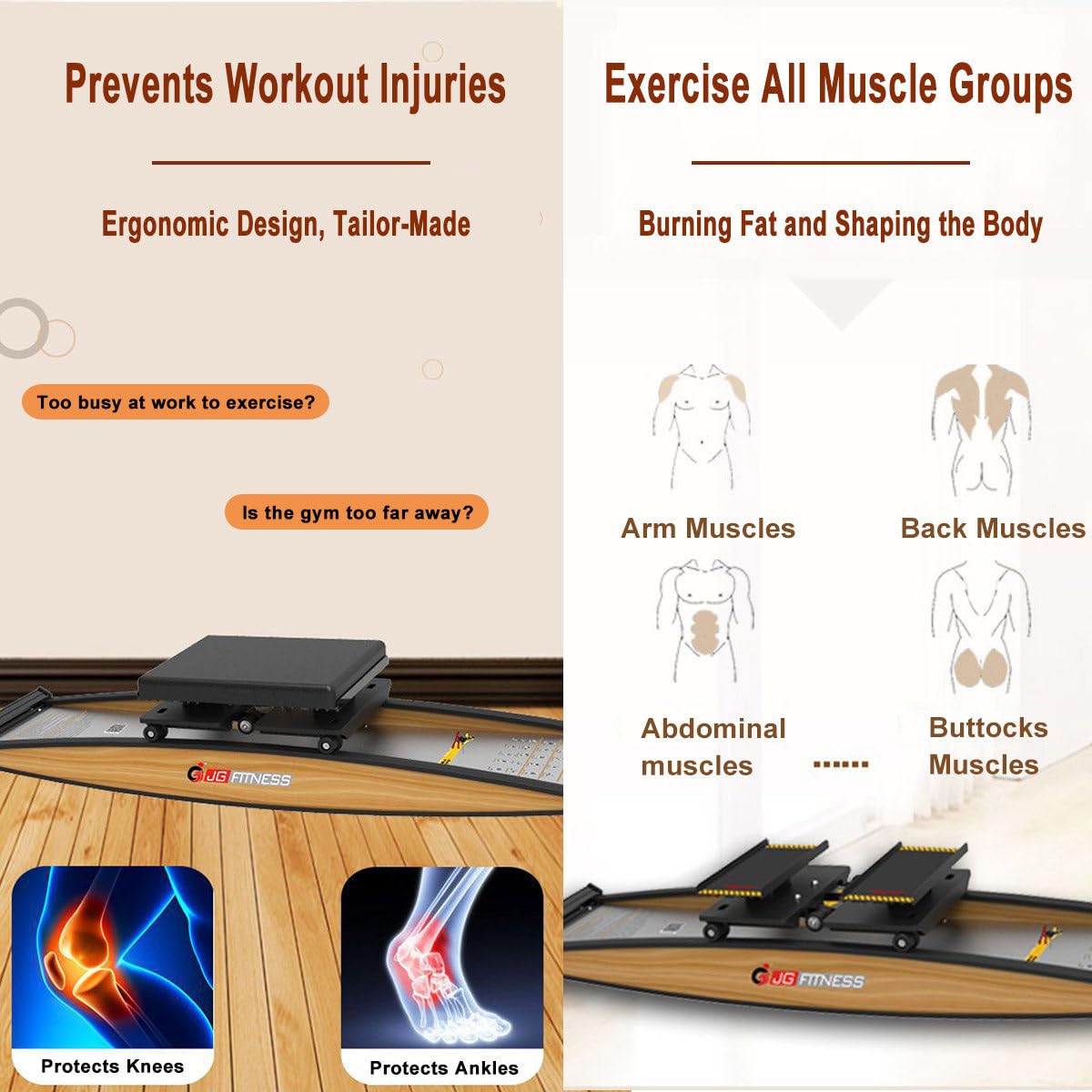 Trainer Body Balance Ski Machine, Indoor Ski Simulator with Multiple Training Modes, Ski Poles for Strength and Balance Training, Home Gym Equipment for Pilates and Surf Training