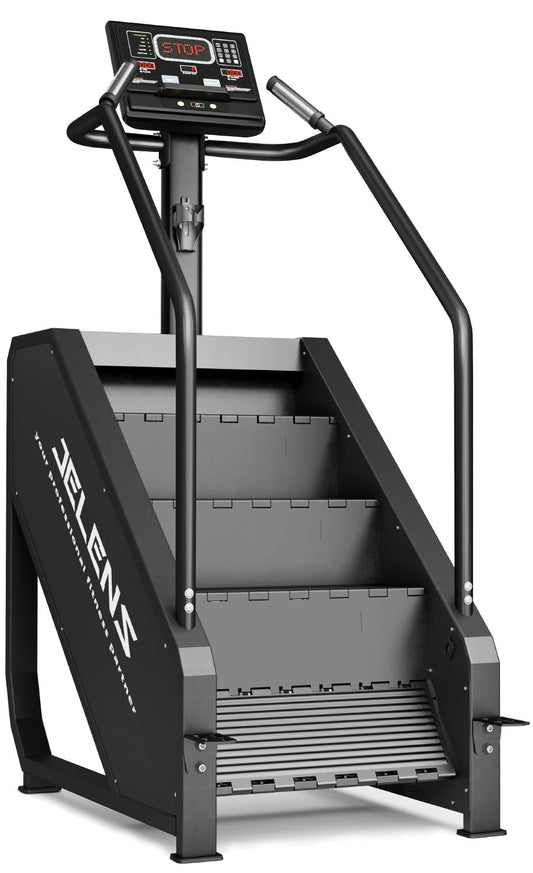 JELENS Stair Stepper Machine with LED Screen, 550 LBS Commercial Grade Stairmaster Machine, Stair Climber with 15 Resistance Levels, 24-164 Steps/Minute (Grey)