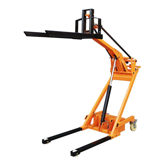 Full Electric Stacker,Portable Articulated Forklift,Foldable Hydraulic Lift Push Forklift,Adjustable Fork Material Handler(Forklift Style,700KG)