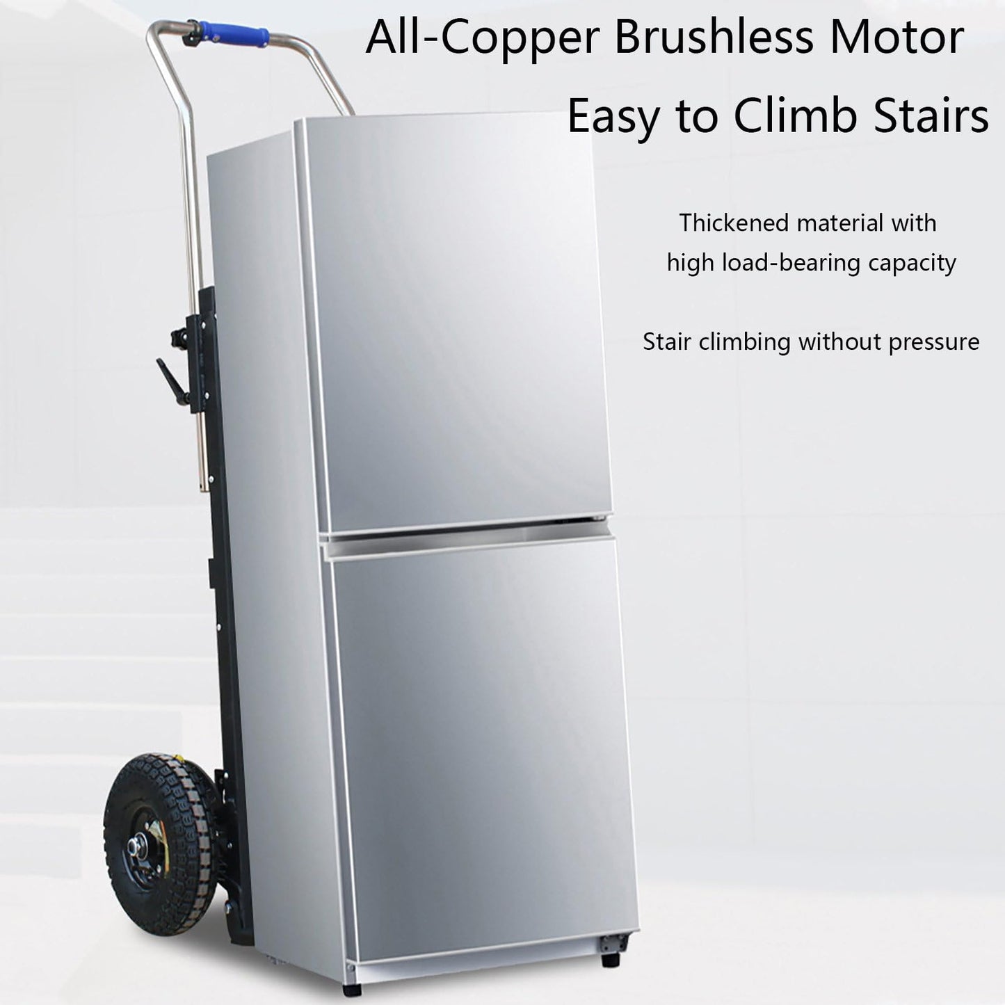 uhyOHF Electric Stair Climbing Hand Trucks Dolly Cart for Moving 400kg Capacity Heavy Duty Stair Climber Cart Hand Trolley,