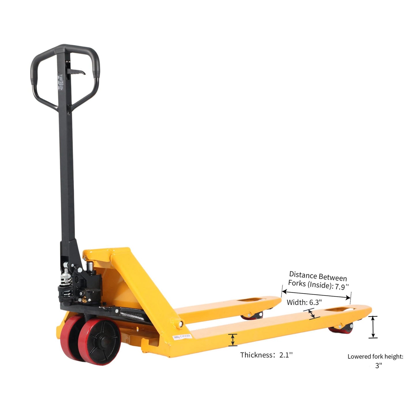 APOLLOLIFT Pallet Jack Truck, 5500lbs Capacity 21" W x 48" L Forks Manual Standard Duty Pallet Truck for Industrial Use-PU Wheel for Warehouse