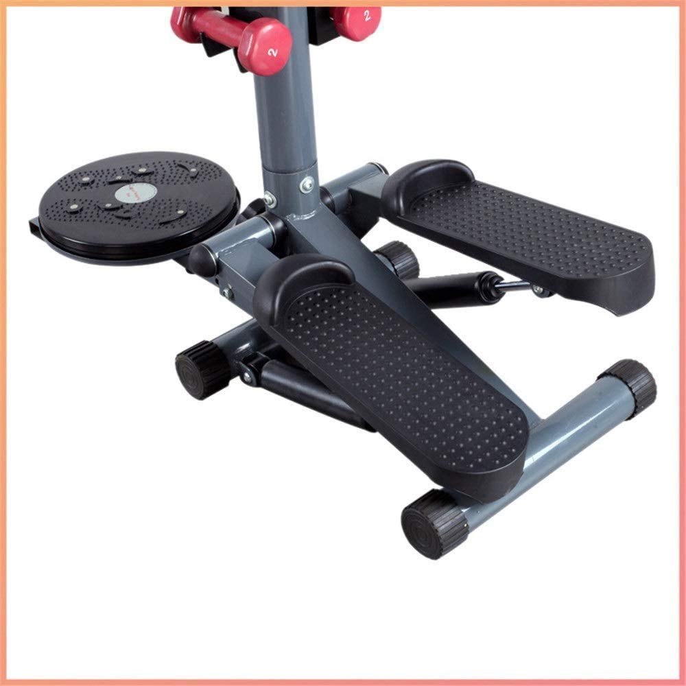 Dntum Stepping Machine Fitness Stepper Exercise Machine Training Machine Twisted Disk with Handle Indoor Fitness Stair Stepper Adjustable for Beginners ，Black-85x43x120cm