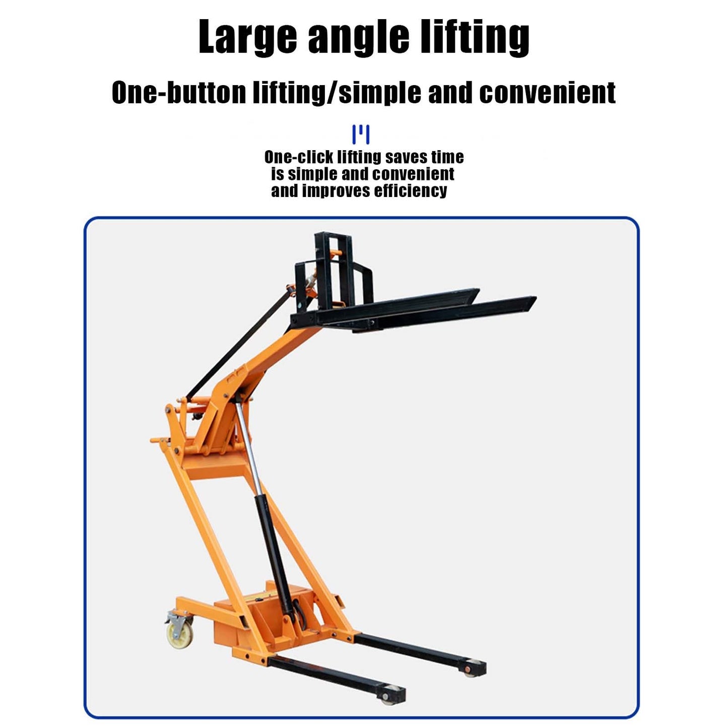 Full Electric Stacker,Portable Articulated Forklift,Foldable Hydraulic Lift Push Forklift,Adjustable Fork Material Handler(Forklift Style,700KG)